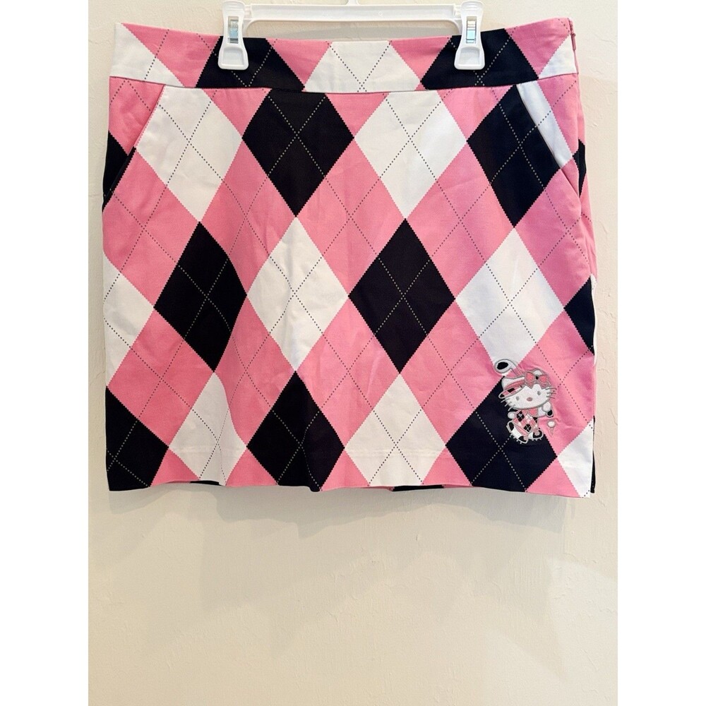 Loudmouth x Hello Kitty Sanrio Golf Skort Skirt Women's Sz 10 Argyle Preppy